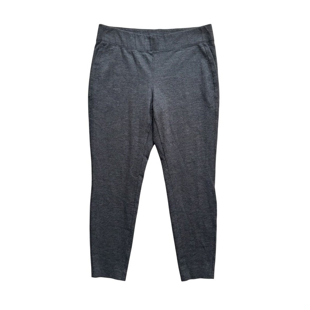 Lane Bryant Gray Ponte Knit Tapered Ankle Pants 14/16‎ Short Stretch Office